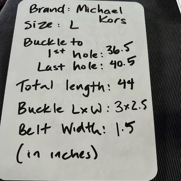 Vintage Michael Kors Leather Wrapped Buckle Belt - Picture 7 of 7